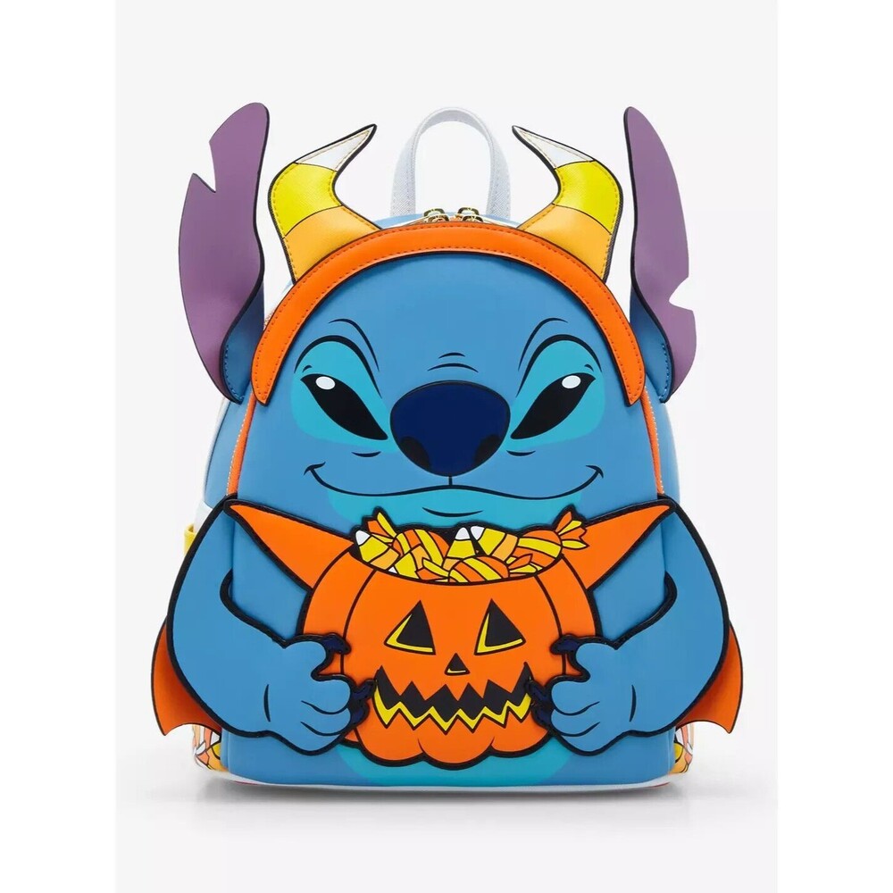 Loungefly Disney Lilo & Stitch Candy Corn Glow-in-the-Dark Mini Backpack NEW
